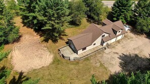 OVERALL:  Another good aerial photo highlighting the overall layout including the volleyball / badminton area at the left of the photo.