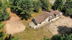 OVERALL: Another good aerial photo highlighting the overall layout including the volleyball / badminton area at the left of the photo.