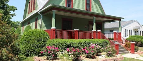 EXTERIOR:  Front of the house looking from the southwest