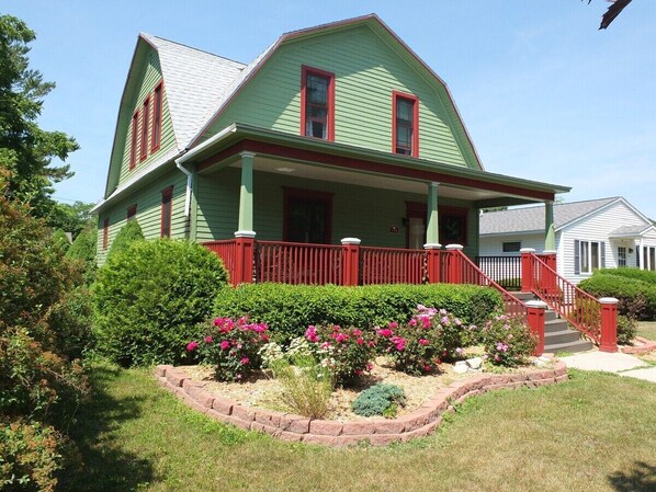 EXTERIOR:  Front of the house looking from the southwest