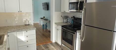 OVERALL:  An overview of the recently renovated kitchen.