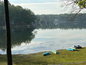 OVERALL:  The lakefront on Little Twin Lake.  As shown in the photos, kayaks and a peddle boat are included with the rental!