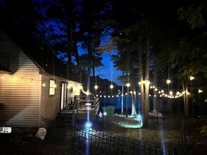 OVERALL:  The deck and backyard at night!