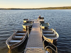 OVERALL:  The private dock and row boats.  Rental of The Loon includes use of a specific row boat.