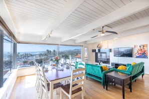 The Dining and Seating Areas Open Up to Gorgeous Ocean Views