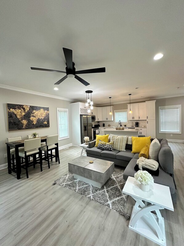 Living Room open to Kitchen