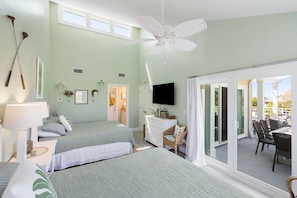 Master bedroom with deck access.