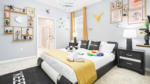 Comfortable King-sized bed bedroom, providing a cozy retreat for restful nights