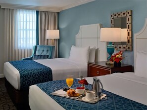 Unit with 2 Double beds. Exact unit will be assigned upon arrival. Views, colors, and decor may vary.