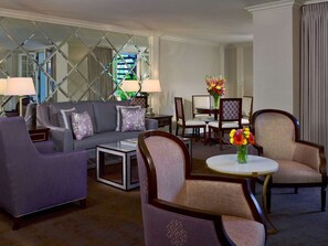 Living Area. Exact unit will be assigned upon arrival. Views, colors, and decor may vary.