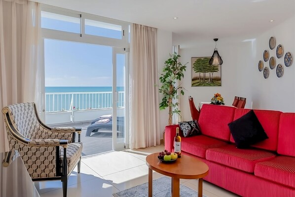 Living room and balcony