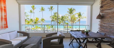 Balcony view from the second floor. Direct view to the ocean.