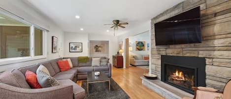Main Floor Living Room with Fireplace