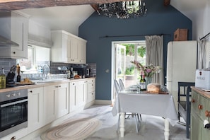The kitchen and dining area leads out to the spacious terrace area
