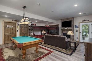 Pool Table and Common Space Downstairs 