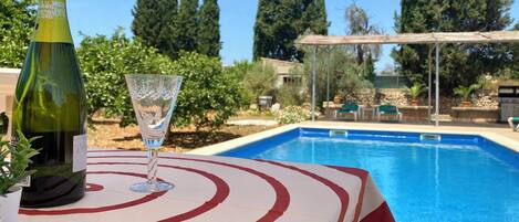 Private pool with salty water