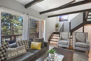 Chic finishes & luxurious amenities abound in the airy living room