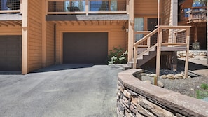 This home offers parking for 2 vehicles between the driveway & garage