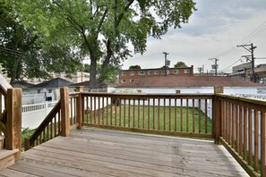 Back deck and yard.