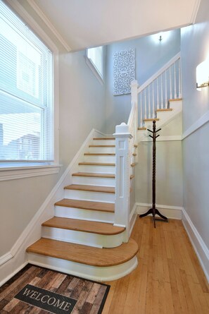 Stairs to second floor apartment