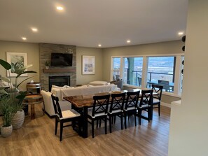 Open concept living and dining room