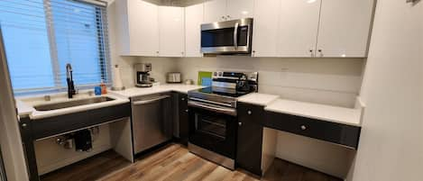 1st floor kitchen with wheelchair accessible cabinets