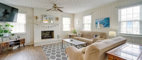 Carolina Beach Vacation Rental | 3BR | 2BA | Stairs Required to Enter