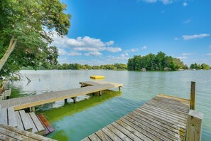 Cabin Exterior | Private Dock | Lake Access