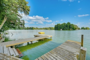 Cabin Exterior | Private Dock | Lake Access