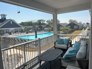 Porch overlooking Waterview Pool