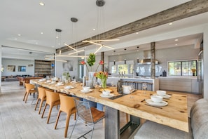 Large dining room for the whole family right next to the kitchen.