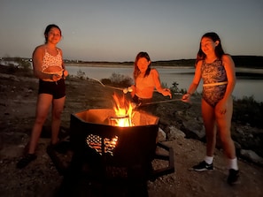 Roast marshmallows on your private beach!
