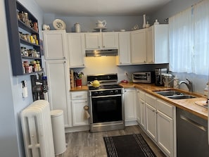 Fully stocked kitchen