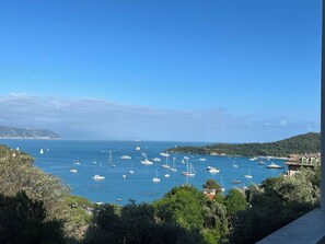 View of Bay of Poets from the covered terrace