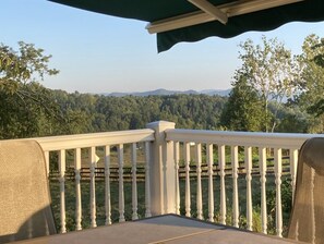 View of the mountains from the front deck.