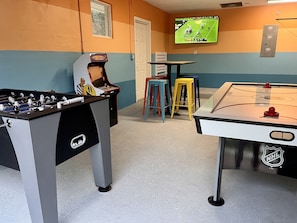 Game room including a variety of games for all age groups