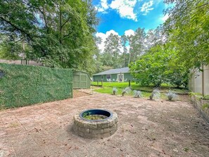 Fully fenced back yard