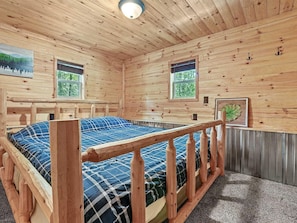 King Size Bed in the Master Bedroom.