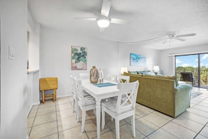 Dining room area with a view of the ocean!