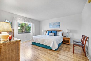 Refreshing, restful bedroom for a peaceful night's sleep.