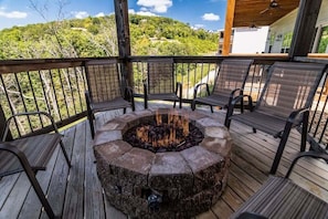 Enjoy the firepit on the back deck on a cool evening and roast up some smore's!