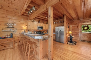 Gourmet kitchen, fully stocked with everything you need for cooking