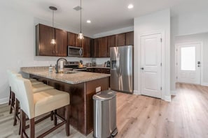 Kitchen Island offers space for 4 people