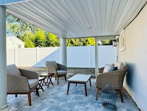 Enjoy the comfort of the outdoor patio.