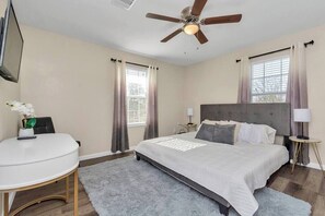 No need to worry, all of our windows offer black out curtains in case you enjoy sleeping in during your stay. 