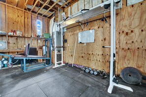 Never miss a workout and keep your fitness level with our own weight room.