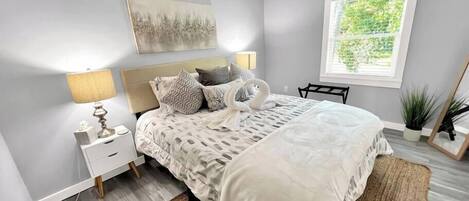 Bedspace with a queen bed memory foam mattress