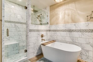 Begin and end your day refreshed with our walk-in shower and modern amenities.