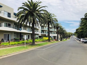 Apartment block from street view