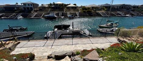 Backyard facing pontoon